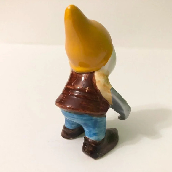 Vintage Disney Snow White Happy Dwarf with  Axe Figurine 3 Inch Tall - Picture 11 of 16